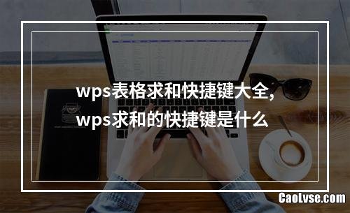 wps表格求和快捷鍵大全,wps求和的快捷鍵是什么