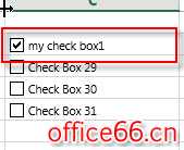 Excel 中如何一次插入多個復選框
