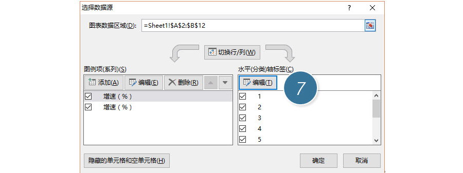 如何用Excel圖表功能制作一個面積折線圖？