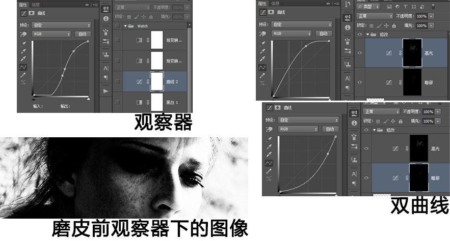 雙曲線磨皮后期出最精細的商業人像3