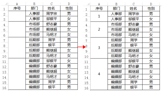 excel表格怎樣自動填充序號_excel序號自動填充_序號列自動填充